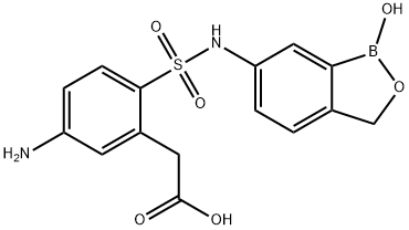 2-(5-aMino-2-(N-(1-hydroxy-1,3-dihydrobenzo[c][1,2]oxaborol-6-yl)sulfaMoyl)phenyl)acetic acid Structure