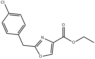 2-(4-氯苄基)恶唑-4-甲酸乙酯,1309576-06-4,结构式