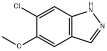 6-クロロ-5-メトキシ-1H-インダゾール 化学構造式