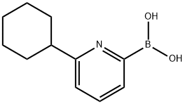 6-CYCLOHEXYLPYRIDINE-2-BORONIC ACID Structure