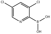 (3,5-二氯吡啶-2-基)硼酸 结构式