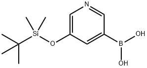 5-([tert-Butyl(diMethyl)silyl]oxy)pyridine-3-boronic acid Structure