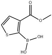 3-(メトキシカルボニル)チオフェン-2-ボロン酸 化学構造式