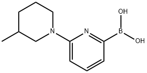 6-(3-METHYLPIPERIDIN-1-YL)PYRIDINE-2-BORONIC ACID 化学構造式
