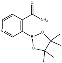 4-氨基甲酰吡啶-3-硼酸频哪酯, 1310384-92-9, 结构式