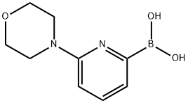 (6-吗啉基吡啶-2-基)硼酸 结构式