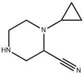 1-Cyclopropylpiperazine-2-carbonitrile Struktur