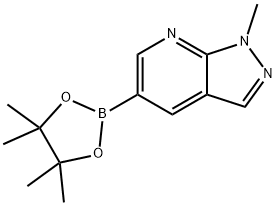 1-甲基-5-(4,4,5,5-四甲基-1,3,2-二氧硼杂环戊烷-2-基)-1H-吡唑并[3,4-B]吡啶, 1312312-78-9, 结构式