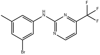 N-(3-broMo-5-Methylphenyl)-4-(trifluoroMethyl)pyriMidin-2-aMine 化学構造式