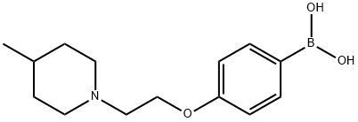 4-(2-(4-甲基哌啶-1-基)乙氧基)苯基硼酸,1312801-94-7,结构式