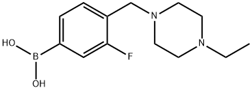 4-((4-ethylpiperazin-1-yl)Methyl)-3-fluorophenylboronic acid Structure