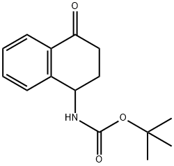 tert-butyl (4-oxo-1,2,3,4-tetrahydronaphthalen-1-yl)carbamate 化学構造式