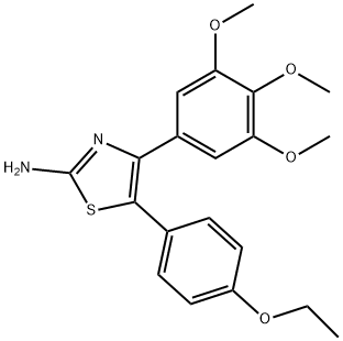 5-(4-乙氧基苯基)-4-(3,4,5-三甲氧基苯基)-2-噻唑胺, 1313375-35-7, 结构式