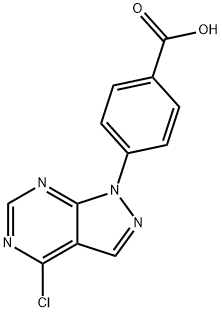 4-(4-Chloro-1H-pyrazolo[3,4-d]pyriMidin-1-yl)benzoic acid 化学構造式