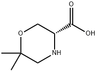 (R)-6,6-diMethylMorpholine-3-carboxylic acid Structure