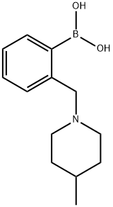 2-((4-Methylpiperidin-1-yl)Methyl)phenylboronic acid Structure