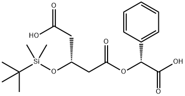 (3R)-3-叔丁基二甲基硅氧基戊二酸-1-(R)-(-)-扁桃酸酯, 131466-61-0, 结构式