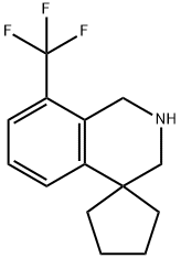 8'-(trifluoroMethyl)-2',3'-dihydro-1'H-spiro[cyclopentane-1,4'-isoquinoline] 结构式