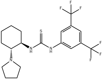 1-[3,5-双(三氟甲基)苯基]-3-[(1R,2R)-2-(吡咯烷-1-基)环己基]硫脲 结构式