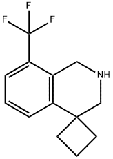 8'-(trifluoroMethyl)-2',3'-dihydro-1'H-spiro[cyclobutane-1,4'-isoquinoline] 结构式
