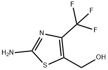 (2-アミノ-4-(トリフルオロメチル)チアゾール-5-イル)メタノール 化学構造式