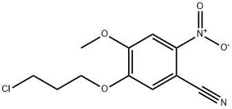 5-(3-氯丙氧基)-4-甲氧基-2-硝基苯甲腈, 1315512-61-8, 结构式