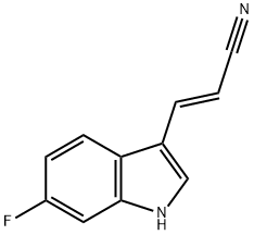 (E)-3-(6-fluoro-1H-indol-3-yl)acrylonitrile Struktur