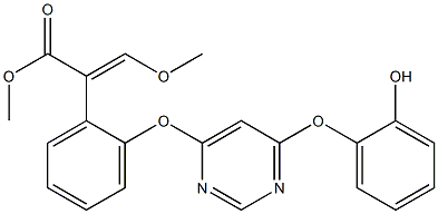 (E)-Methyl 2-(2-((6-(2-hydroxyphenoxy)pyriMidin-4-yl)oxy)phenyl)-3-Methoxyacrylate 化学構造式