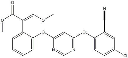 (E)-Methyl 2-(2-((6-(4-chloro-2-cyanophenoxy)pyriMidin-4-yl)oxy)phenyl)-3-Methoxyacrylate Struktur