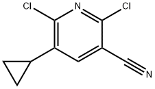 2,6-Dichloro-5-cyclopropylnicotinonitrile 化学構造式