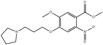 Methyl 5-Methoxy-2-nitro-4-(3-(pyrrolidin-1-yl)propoxy)benzoate Struktur