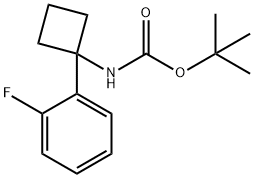 tert-butyl 1-(2-fluorophenyl)cyclobutylcarbaMate Structure