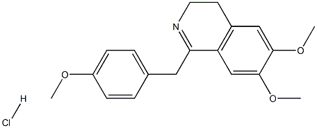 3,4-Dihydro-6,7-diMethoxy-1-(p-Methoxybenzyl)isoquinoline Hydrochloride,13233-00-6,结构式