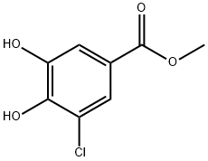 Methyl 3-chloro 4,5-dihydroxy benzoate 化学構造式