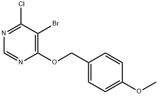 5-BroMo-4-chloro-6-((4-Methoxybenzyl)oxy)pyriMidine Structure
