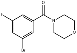 4-(3-BroMo-5-fluorobenzoyl)Morpholine Struktur