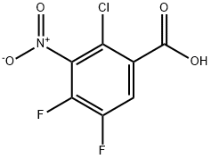 2-氯-4,5-二氟-3-硝基苯甲酸,132992-44-0,结构式