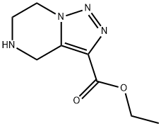 Ethyl 4,5,6,7-tetrahydro-[1,2,3]triazolo[1,5-a]pyrazine-3-carboxylate 结构式