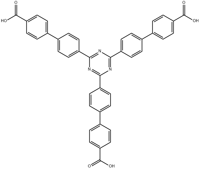 4',4''',4'''''-(1,3,5-triazine-2,4,6-triyl)tris(([1,1'-biphenyl]-4-carboxylic acid))|4'-[4,6-二(4'-羧基[1,1'-联苯]-4-基)-1,3,5-三嗪-2-基]-[1,1'-联苯]-4-羧酸