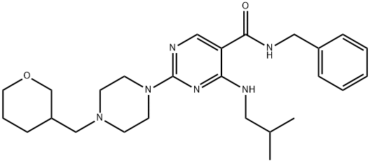 5-PyriMidinecarboxaMide, 4-[(2-Methylpropyl)aMino]-N-(phenylMethyl)-2-[4-[(tetrahydro-2H-pyran-3-yl)Methyl]-1-piperazinyl]- price.