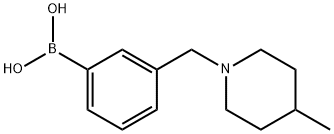 (3-((4-メチルピペリジン-1-イル)メチル)フェニル)ボロン酸 化学構造式