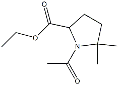 1-乙酰基-5,5-二甲基吡咯烷-2-甲酸乙酯, 1333222-18-6, 结构式