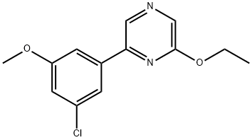 2-(3-chloro-5-methoxyphenyl)-6-ethoxypyrazine Structure