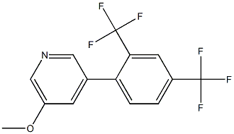 3-(2,4-bis(trifluoromethyl)phenyl)-5-methoxypyridine 结构式