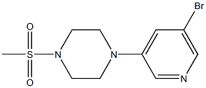 1-(5-bromopyridin-3-yl)-4-(methylsulfonyl)piperazine Struktur