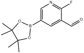 2-fluoro-5-(4,4,5,5-tetramethyl-1,3,2-dioxaborolan-2-yl)nicotinaldehyde Structure