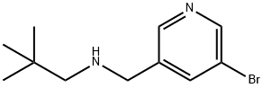 N-((5-溴吡啶-3-基)甲基)-2,2-二甲基丙-1-胺,1333319-64-4,结构式