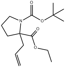 1-叔丁基 2-乙基 2-烯丙基吡咯烷-1,2-二羧酸酯,1333319-68-8,结构式