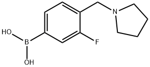 3-氟-4-(吡咯烷-1-基甲基)苯基硼酸,1333394-28-7,结构式