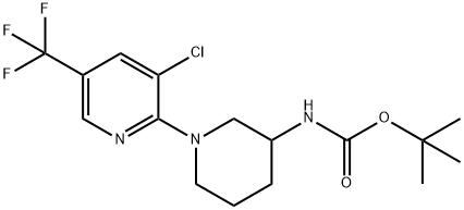 (3'-Chloro-5'-trifluoroMethyl-3,4,5,6-tetrahydro-2H-[1,2']bipyridinyl-3-yl)-carbaMic acid tert-butyl ester Structure